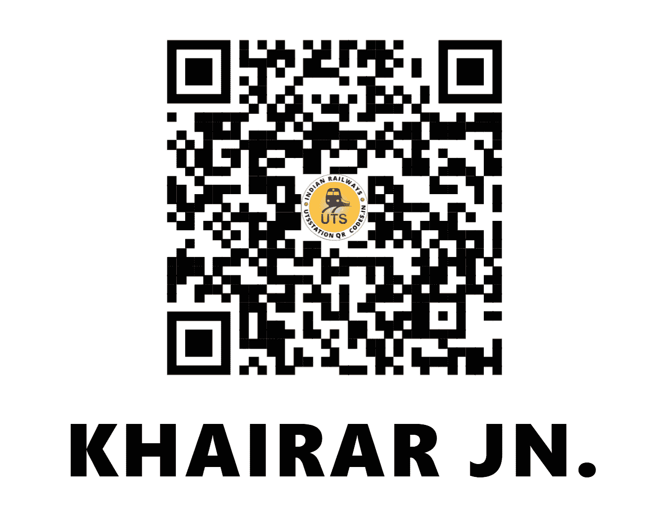 UTS QR Code for KHAIRAR JN. - KID (NC - UTTAR PRADESH)